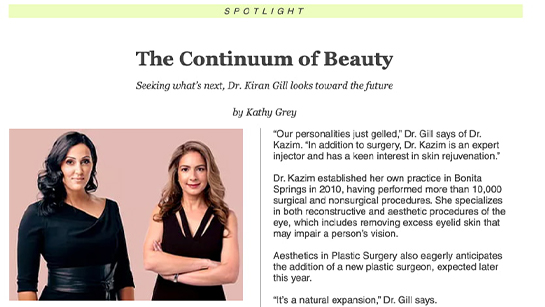 The Continuum of Beauty. Seeking what's next, Dr. Gill looks towards the future. eBella Magazine. 