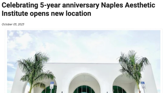 The Naples Aesthetic Institute, a leading female-owned and operated plastic surgery practice, marks its five-year anniversary. Florida Weekly.