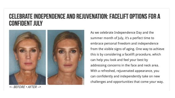 Dr. Kiran Gill discusses facelift options. Health & Wellness Magazine. 