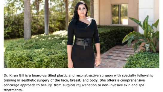 Dr. Kiran Gill's surgeon profile written and featured by Naples Illustrated. Naples Illustrated.