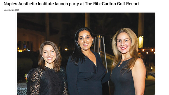 The team at Naples Aesthetic Institute celebrates their launch at the Ritz-Carlton Golf Resort. Florida Weekly.